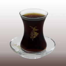ALTIN SEMAZEN YAZILI BASKILI ÇAY BARDAĞI