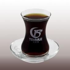 GÜMÜŞ 15 TEMMUZ BASKILI KULPLU BARDAK
