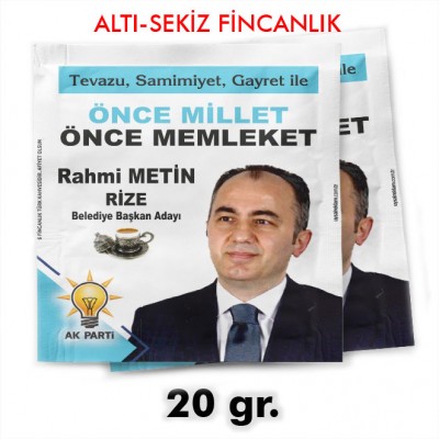 RİZE ADAYI 20 Gr.'lık ÇİFTE KAVRULMUŞ ÇEKİRDEK TÜRK KAHVESİ AMBALAJ UYGULAMASI