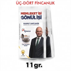 3-4 FİNCANLIK 11 Gr.'lık ÇİFTE KAVRULMUŞ ÇEKİRDEK TÜRK KAHVESİ AMBALAJ UYGULAMASI