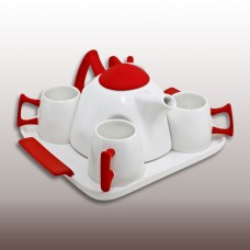 DEMLİKLİ TEPSİLİ 4LÜ ÇAY ve NESCAFE TAKIMI