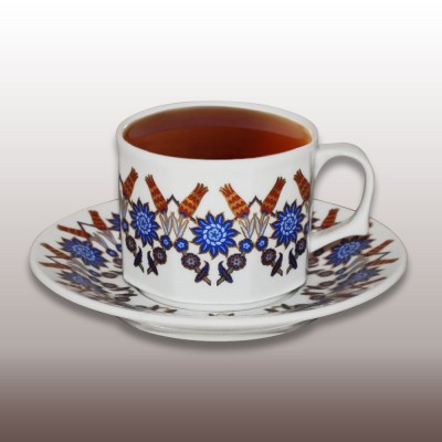 ÇİNİ DESENLİ PORSELEN ÇAY VE NESCAFE FİNCANI