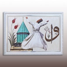 TUVAL ÜZERİ BASKI SEMAZEN MEVLANA TABLO TUVAL ÜZERİ BASKI SEMAZEN MEVLANA TABLO